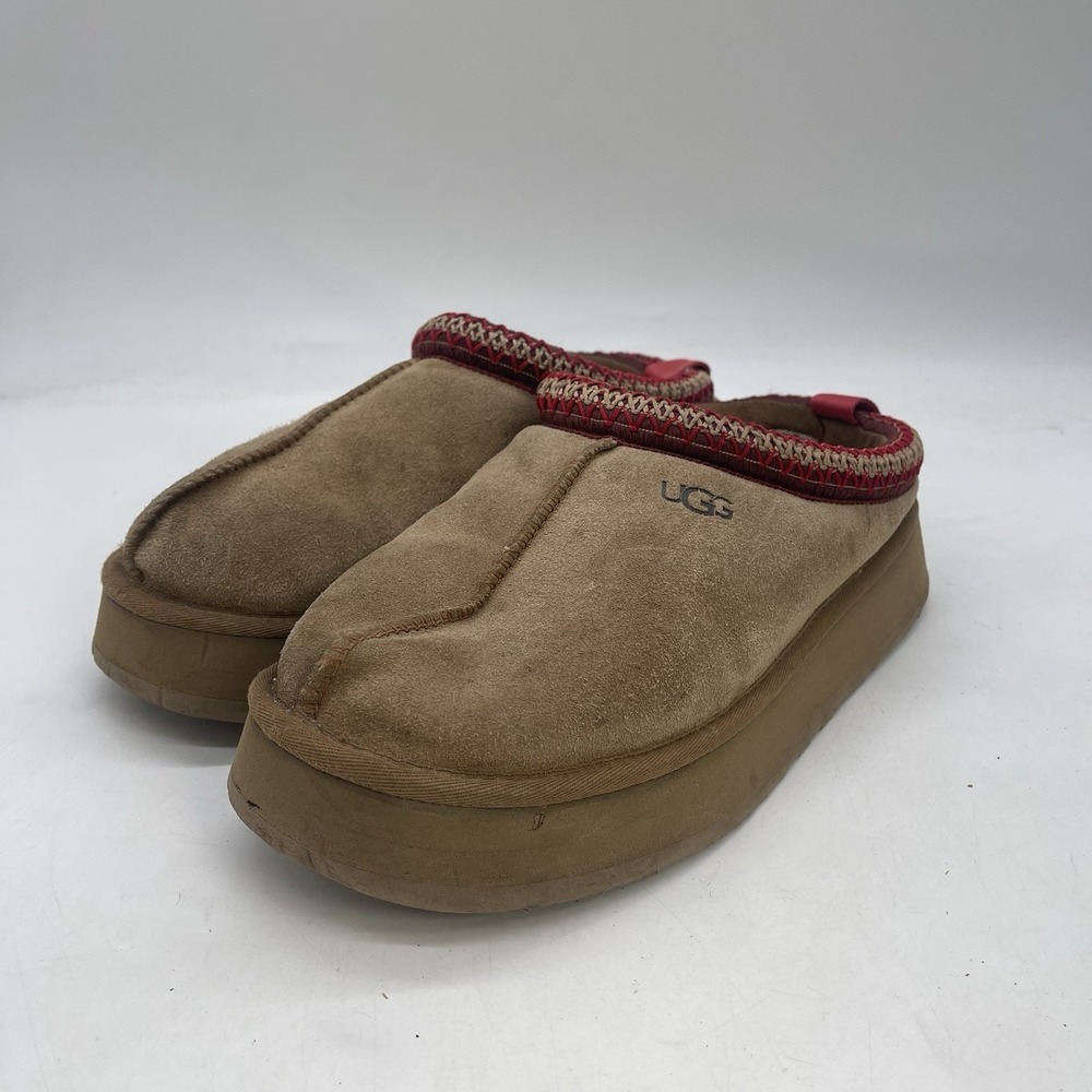 UGG Tasman Slippers Womens 11 Taz Braid Suede Platform Shoes Slip On Comfort
